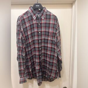 Vintage Ralph Lauren Blaire Shirt Button Down Madras Plaid Pocket Large Flannel